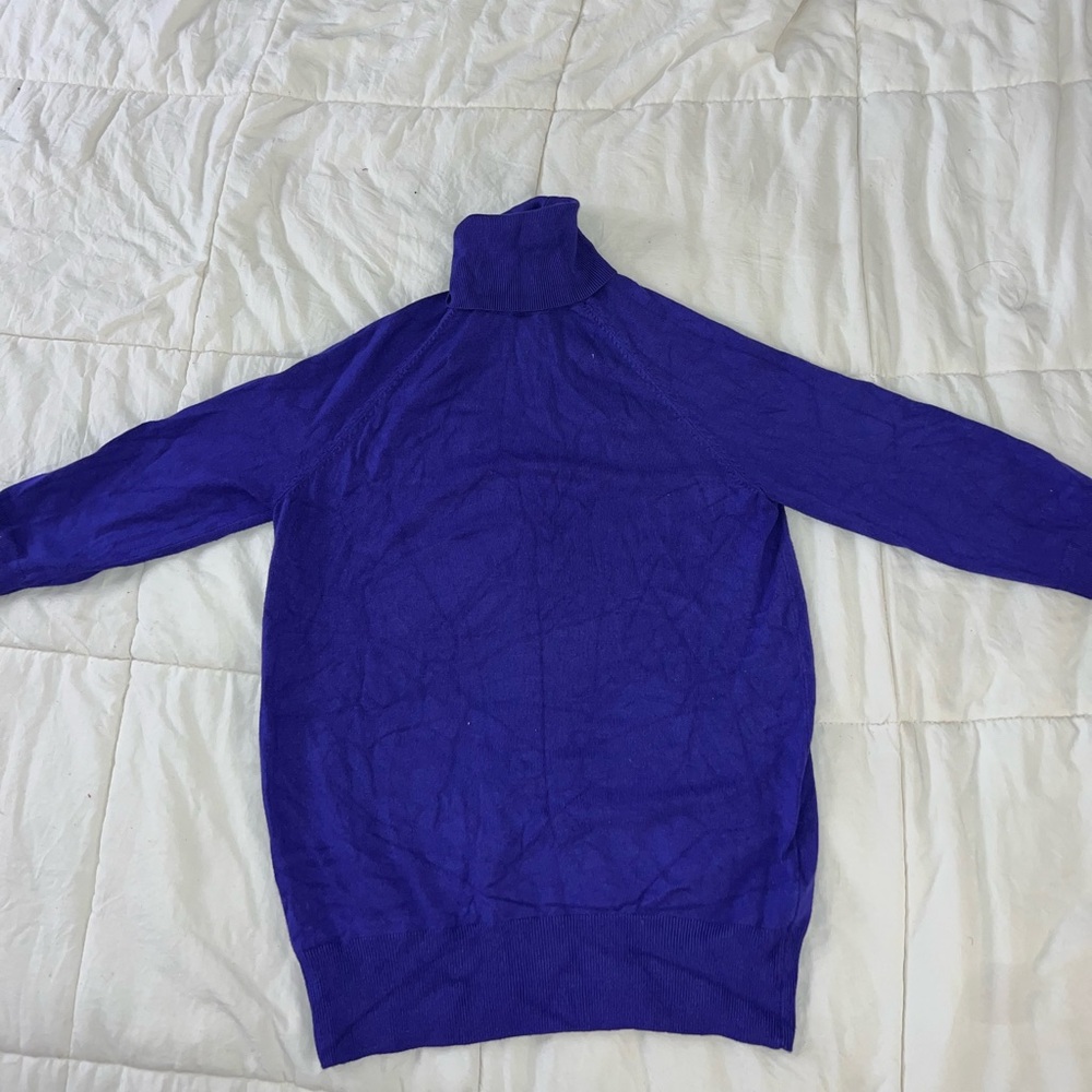 Zara Purple Turtleneck Sweater with quarter sleeves. Size small